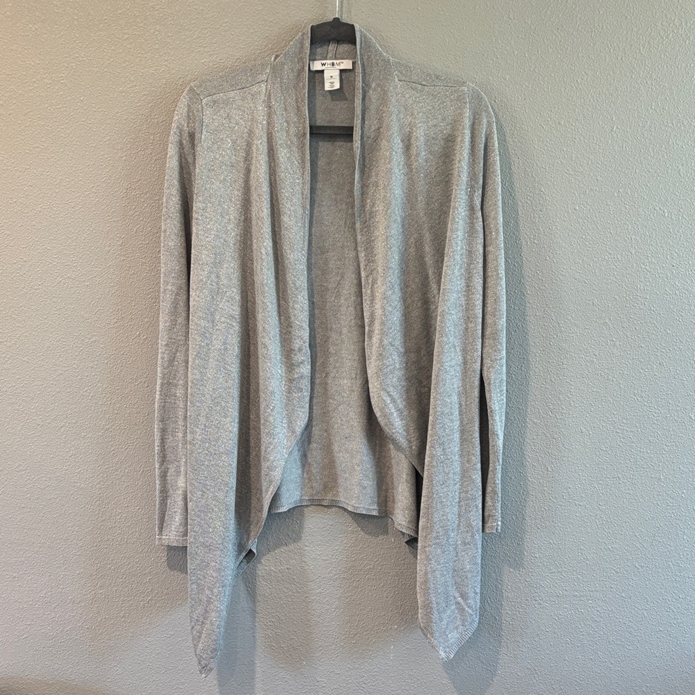 White House Black Market Light Gray Cardigan